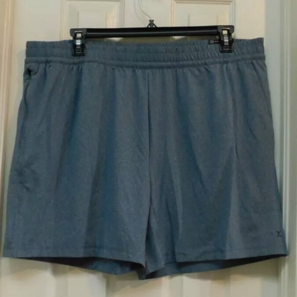 XERSION Mens Jersey Knit Regular Fit Athletic Shorts Pockets Light Navy XXL
